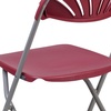 image:imageFlash Furniture 2 Pack HERCULES Series 650 lb Capacity White Plastic Fan Back Folding ChairBurgundy