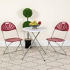 image:imageFlash Furniture 2 Pack HERCULES Series 650 lb Capacity White Plastic Fan Back Folding ChairBurgundy
