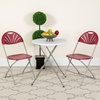 image:imageFlash Furniture 2 Pack HERCULES Series 650 lb Capacity White Plastic Fan Back Folding ChairBurgundy
