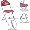 image:imageFlash Furniture 2 Pack HERCULES Series 650 lb Capacity White Plastic Fan Back Folding ChairBurgundy