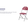 image:imageFlash Furniture 2 Pack HERCULES Series 650 lb Capacity White Plastic Fan Back Folding ChairBurgundy