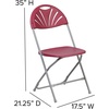image:imageFlash Furniture 2 Pack HERCULES Series 650 lb Capacity White Plastic Fan Back Folding ChairBurgundy