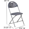 image:imageFlash Furniture 2 Pack HERCULES Series 650 lb Capacity White Plastic Fan Back Folding ChairCharcoal