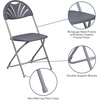 image:imageFlash Furniture 2 Pack HERCULES Series 650 lb Capacity White Plastic Fan Back Folding ChairCharcoal
