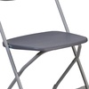 image:imageFlash Furniture 2 Pack HERCULES Series 650 lb Capacity White Plastic Fan Back Folding ChairCharcoal