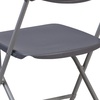 image:imageFlash Furniture 2 Pack HERCULES Series 650 lb Capacity White Plastic Fan Back Folding ChairCharcoal