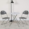 image:imageFlash Furniture 2 Pack HERCULES Series 650 lb Capacity White Plastic Fan Back Folding ChairCharcoal