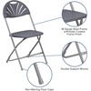 image:imageFlash Furniture 2 Pack HERCULES Series 650 lb Capacity White Plastic Fan Back Folding ChairCharcoal