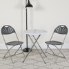 image:imageFlash Furniture 2 Pack HERCULES Series 650 lb Capacity White Plastic Fan Back Folding ChairCharcoal