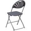 image:imageFlash Furniture 2 Pack HERCULES Series 650 lb Capacity White Plastic Fan Back Folding ChairCharcoal