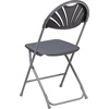 image:imageFlash Furniture 2 Pack HERCULES Series 650 lb Capacity White Plastic Fan Back Folding ChairCharcoal