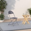 image:imageFlash Furniture 2 Pack HERCULES Series 650 lb Capacity White Plastic Fan Back Folding ChairCharcoal