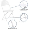 image:imageFlash Furniture 2 Pack HERCULES Series 650 lb Capacity White Plastic Fan Back Folding ChairWhite