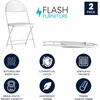 image:imageFlash Furniture 2 Pack HERCULES Series 650 lb Capacity White Plastic Fan Back Folding ChairWhite