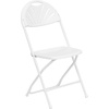 image:imageFlash Furniture 2 Pack HERCULES Series 650 lb Capacity White Plastic Fan Back Folding ChairWhite