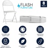 image:imageFlash Furniture 2 Pack HERCULES Series 650 lb Capacity White Plastic Fan Back Folding ChairWhite