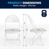 image:imageFlash Furniture 2 Pack HERCULES Series 650 lb Capacity White Plastic Fan Back Folding ChairWhite
