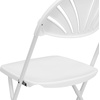 image:imageFlash Furniture 2 Pack HERCULES Series 650 lb Capacity White Plastic Fan Back Folding ChairWhite