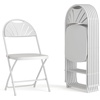 image:imageFlash Furniture 2 Pack HERCULES Series 650 lb Capacity White Plastic Fan Back Folding ChairWhite