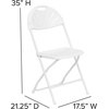image:imageFlash Furniture 2 Pack HERCULES Series 650 lb Capacity White Plastic Fan Back Folding ChairWhite