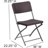 image:imageFlash Furniture 2 Pack HERCULES Series Brown Rattan Plastic Folding Chair with Gray Frame1 Pack
