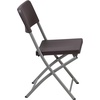 image:imageFlash Furniture 2 Pack HERCULES Series Brown Rattan Plastic Folding Chair with Gray FrameSet of 2