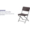 image:imageFlash Furniture 2 Pack HERCULES Series Brown Rattan Plastic Folding Chair with Gray FrameSet of 6