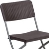 image:imageFlash Furniture 2 Pack HERCULES Series Brown Rattan Plastic Folding Chair with Gray FrameSet of 6