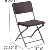 image:imageFlash Furniture 2 Pack HERCULES Series Brown Rattan Plastic Folding Chair with Gray FrameSet of 6