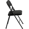 image:imageFlash Furniture 2 Pack HERCULES Series Curved Triple Braced amp Double Hinged Brown Patterned Fabric Metal Folding ChairBlack Patterned