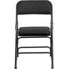 image:imageFlash Furniture 2 Pack HERCULES Series Curved Triple Braced amp Double Hinged Brown Patterned Fabric Metal Folding ChairBlack Patterned