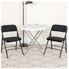 image:imageFlash Furniture 2 Pack HERCULES Series Curved Triple Braced amp Double Hinged Brown Patterned Fabric Metal Folding ChairBlack Patterned