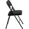 image:imageFlash Furniture 2 Pack HERCULES Series Curved Triple Braced amp Double Hinged Brown Patterned Fabric Metal Folding ChairBlack Patterned