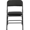 image:imageFlash Furniture 2 Pack HERCULES Series Curved Triple Braced amp Double Hinged Brown Patterned Fabric Metal Folding ChairBlack Patterned