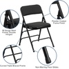 image:imageFlash Furniture 2 Pack HERCULES Series Curved Triple Braced amp Double Hinged Brown Patterned Fabric Metal Folding ChairBlack Patterned