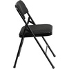 image:imageFlash Furniture 2 Pack HERCULES Series Curved Triple Braced amp Double Hinged Brown Patterned Fabric Metal Folding ChairBlack Patterned
