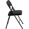 image:imageFlash Furniture 2 Pack HERCULES Series Curved Triple Braced amp Double Hinged Brown Patterned Fabric Metal Folding ChairBlack Patterned