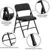 image:imageFlash Furniture 2 Pack HERCULES Series Curved Triple Braced amp Double Hinged Brown Patterned Fabric Metal Folding ChairBlack Patterned