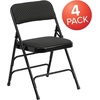 image:imageFlash Furniture 2 Pack HERCULES Series Curved Triple Braced amp Double Hinged Brown Patterned Fabric Metal Folding ChairBlack Patterned