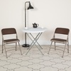 image:imageFlash Furniture 2 Pack HERCULES Series Curved Triple Braced amp Double Hinged Brown Patterned Fabric Metal Folding ChairBrown Patterned