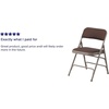 image:imageFlash Furniture 2 Pack HERCULES Series Curved Triple Braced amp Double Hinged Brown Patterned Fabric Metal Folding ChairBrown Patterned