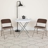 image:imageFlash Furniture 2 Pack HERCULES Series Curved Triple Braced amp Double Hinged Brown Patterned Fabric Metal Folding ChairBrown Patterned