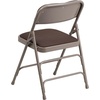 image:imageFlash Furniture 2 Pack HERCULES Series Curved Triple Braced amp Double Hinged Brown Patterned Fabric Metal Folding ChairBrown Patterned