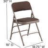 image:imageFlash Furniture 2 Pack HERCULES Series Curved Triple Braced amp Double Hinged Brown Patterned Fabric Metal Folding ChairBrown Patterned