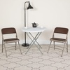 image:imageFlash Furniture 2 Pack HERCULES Series Curved Triple Braced amp Double Hinged Brown Patterned Fabric Metal Folding ChairBrown Patterned