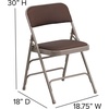 image:imageFlash Furniture 2 Pack HERCULES Series Curved Triple Braced amp Double Hinged Brown Patterned Fabric Metal Folding ChairBrown Patterned