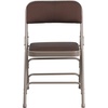 image:imageFlash Furniture 2 Pack HERCULES Series Curved Triple Braced amp Double Hinged Brown Patterned Fabric Metal Folding ChairBrown Patterned
