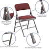 image:imageFlash Furniture 2 Pack HERCULES Series Curved Triple Braced amp Double Hinged Brown Patterned Fabric Metal Folding ChairBurgundy Patterned