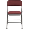 image:imageFlash Furniture 2 Pack HERCULES Series Curved Triple Braced amp Double Hinged Brown Patterned Fabric Metal Folding ChairBurgundy Patterned