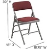 image:imageFlash Furniture 2 Pack HERCULES Series Curved Triple Braced amp Double Hinged Brown Patterned Fabric Metal Folding ChairBurgundy Patterned